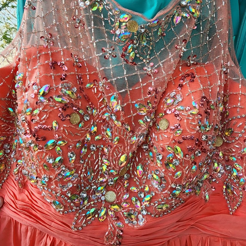 May Queen Light Orange Prom Dress